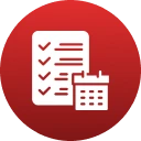 Task list with calendar symbol.