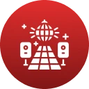 Disco ball and speakers icon